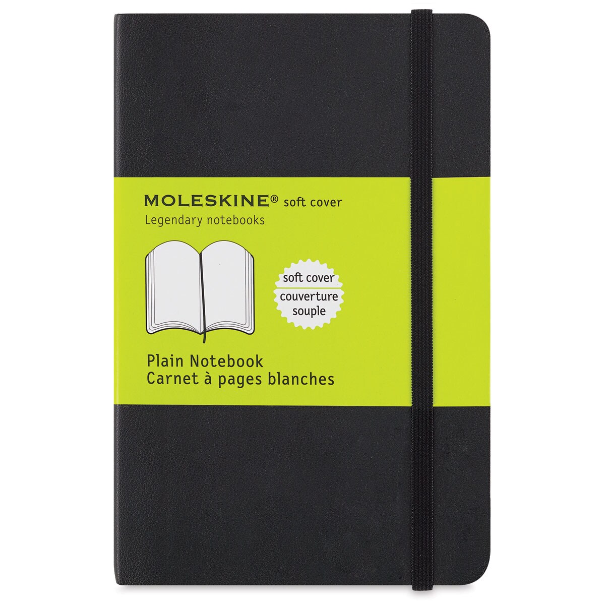 Moleskine Classic Soft Cover Notebook - Black, Blank, 5-1/2&#x22; x 3-1/2&#x22;