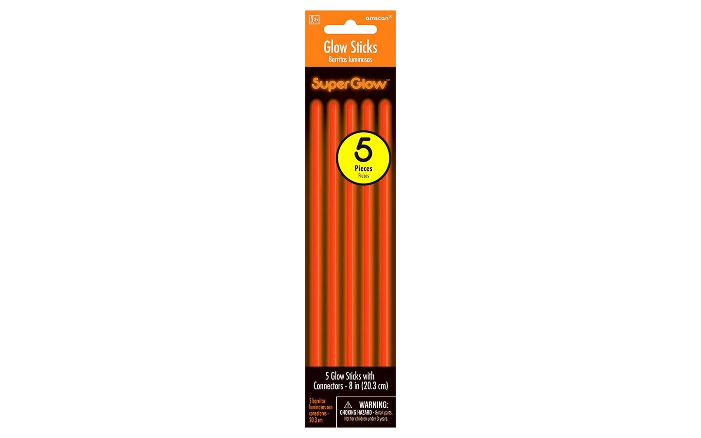 Amscan Glow Stick 8&#x22; Orange