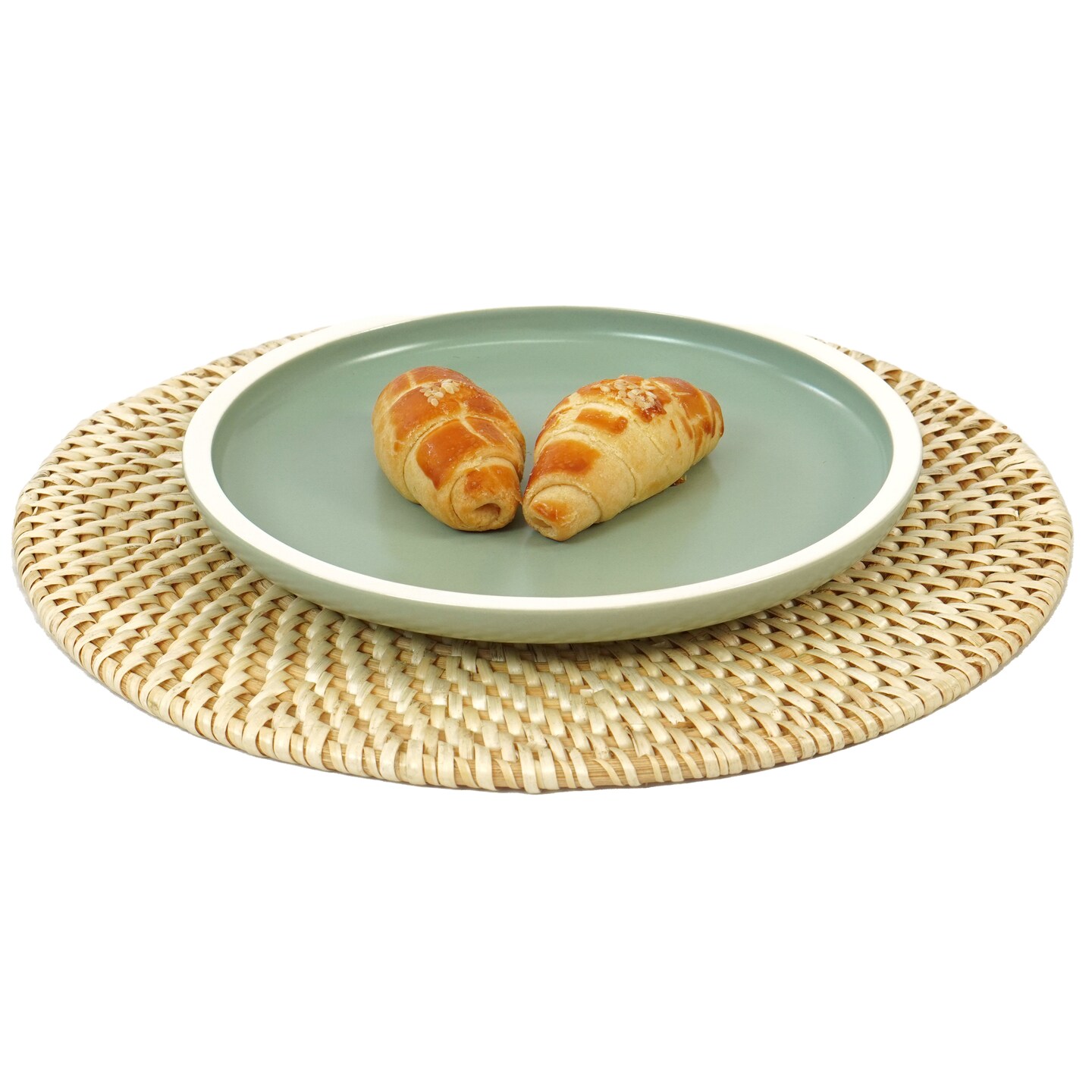 Set of 4 Decorative Round Natural Woven Handmade Rattan Placemats