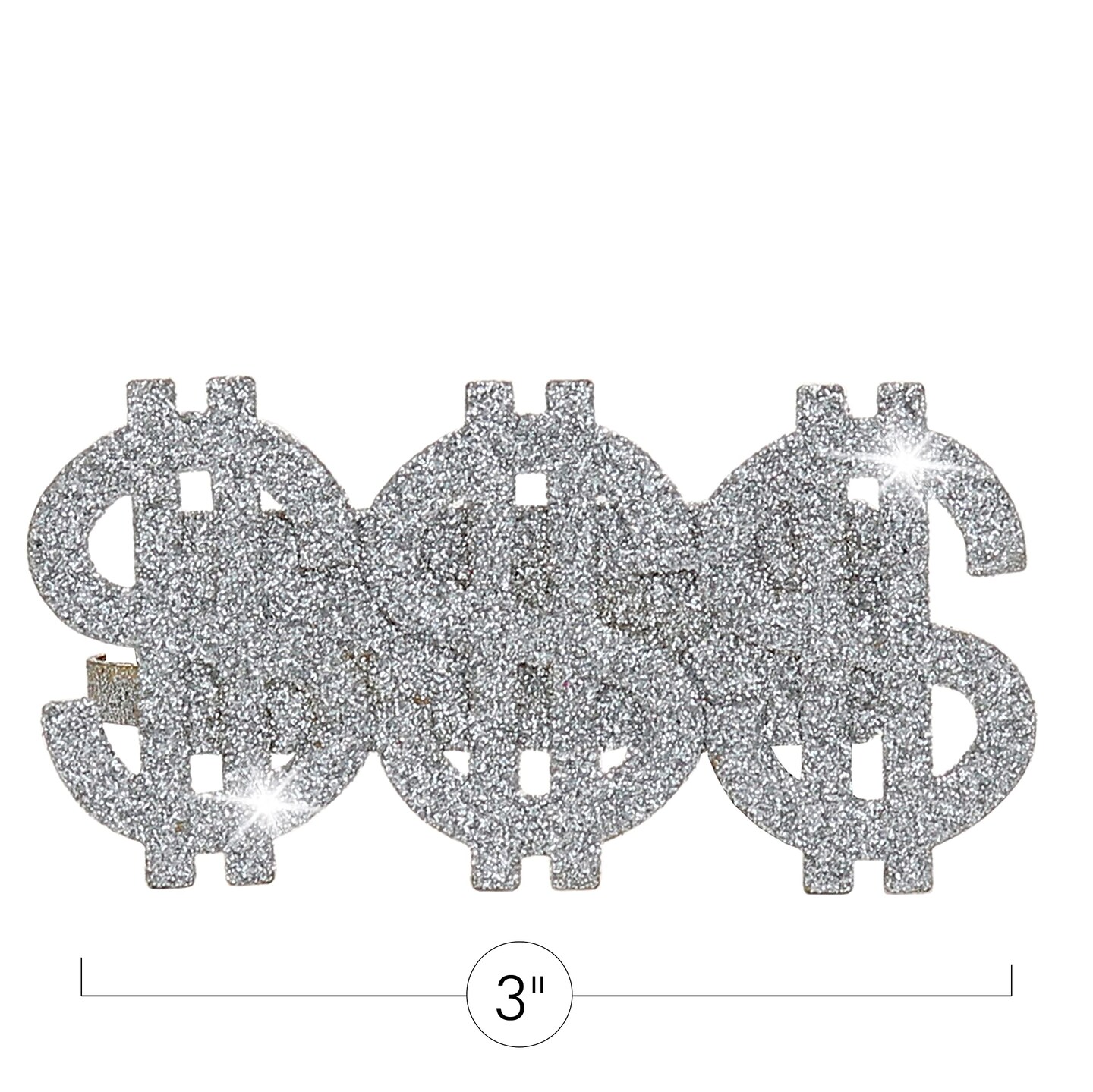 Dollar Sign Costume Ring - Money Symbol Jewelry Three Finger Ring for Men and Women