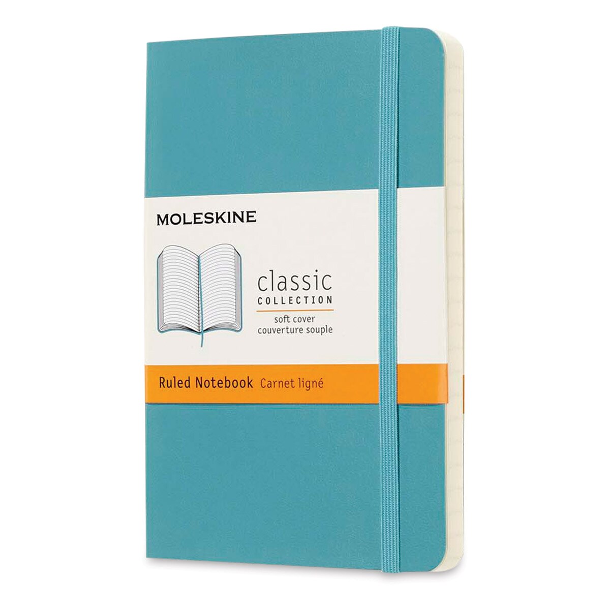 Moleskine Classic Soft Cover Notebook - Reef Blue, Ruled, 5-1/2" x 3-1/2"