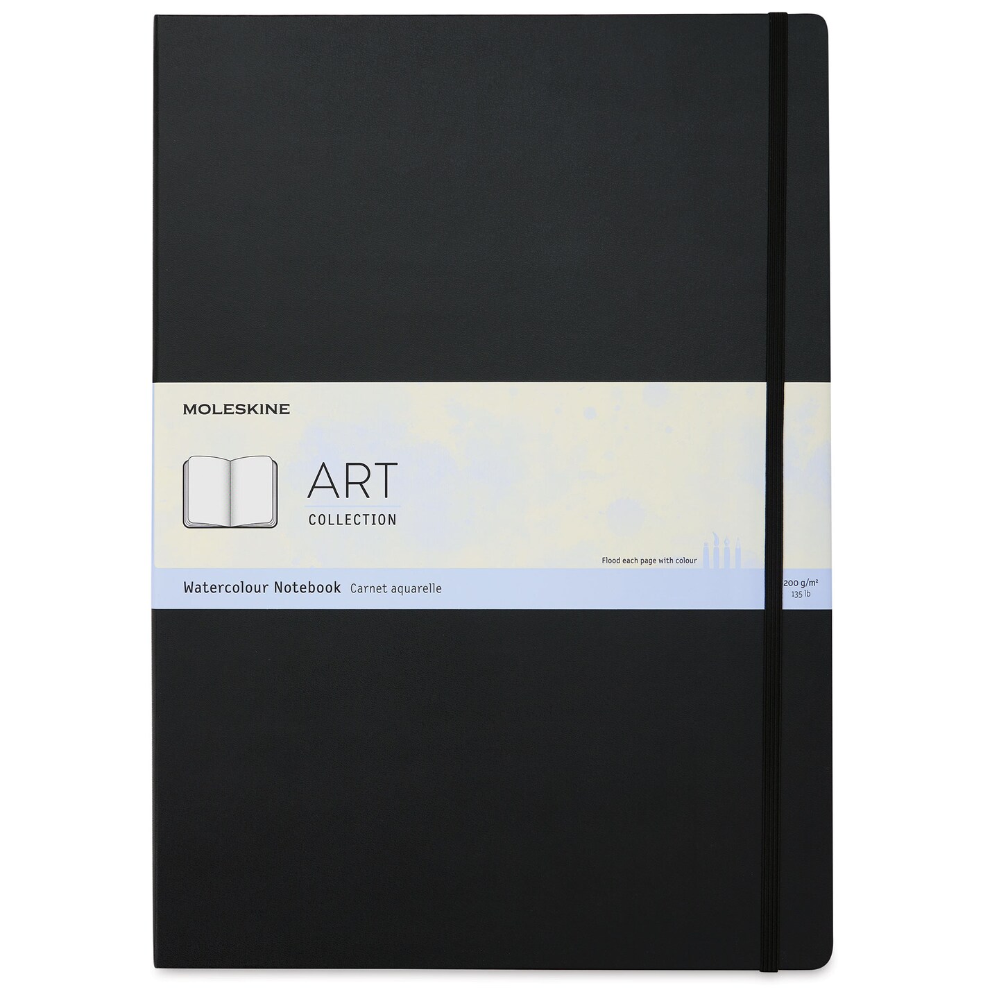 Moleskine Art Collection Watercolor Notebook - 16-1/2&#x22; x 12&#x22;, Portrait, 60 Pages