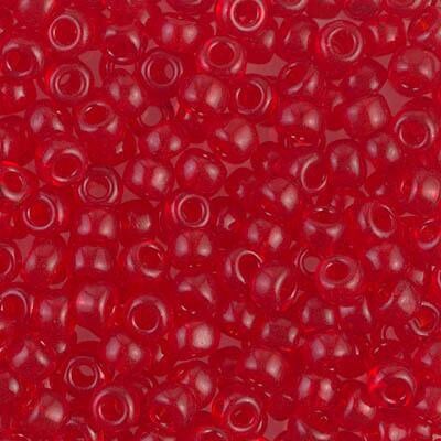 Miyuki 6 Round Seed Bead, 6-140D, Transparent Dark Red Orange