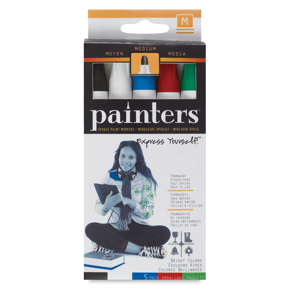 Elmer's Painters Paint Marker Set - Bright Colors, Medium Point, Set of ...