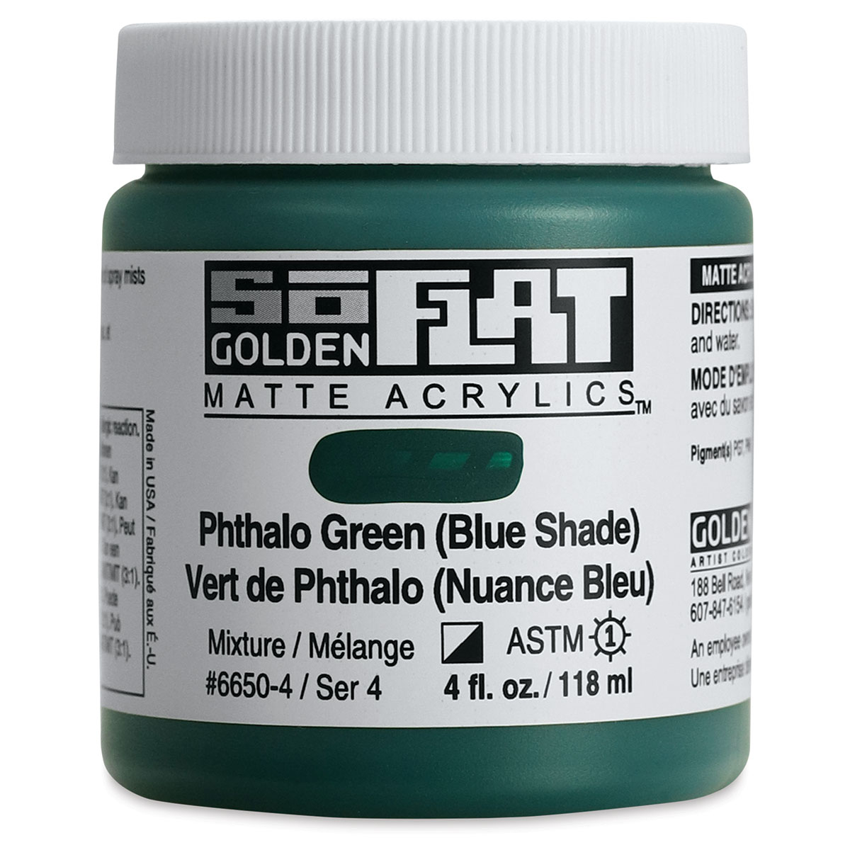 Golden Soflat Matte Acrylic Paint Phthalo Green Blue Shade Ml Jar Michaels