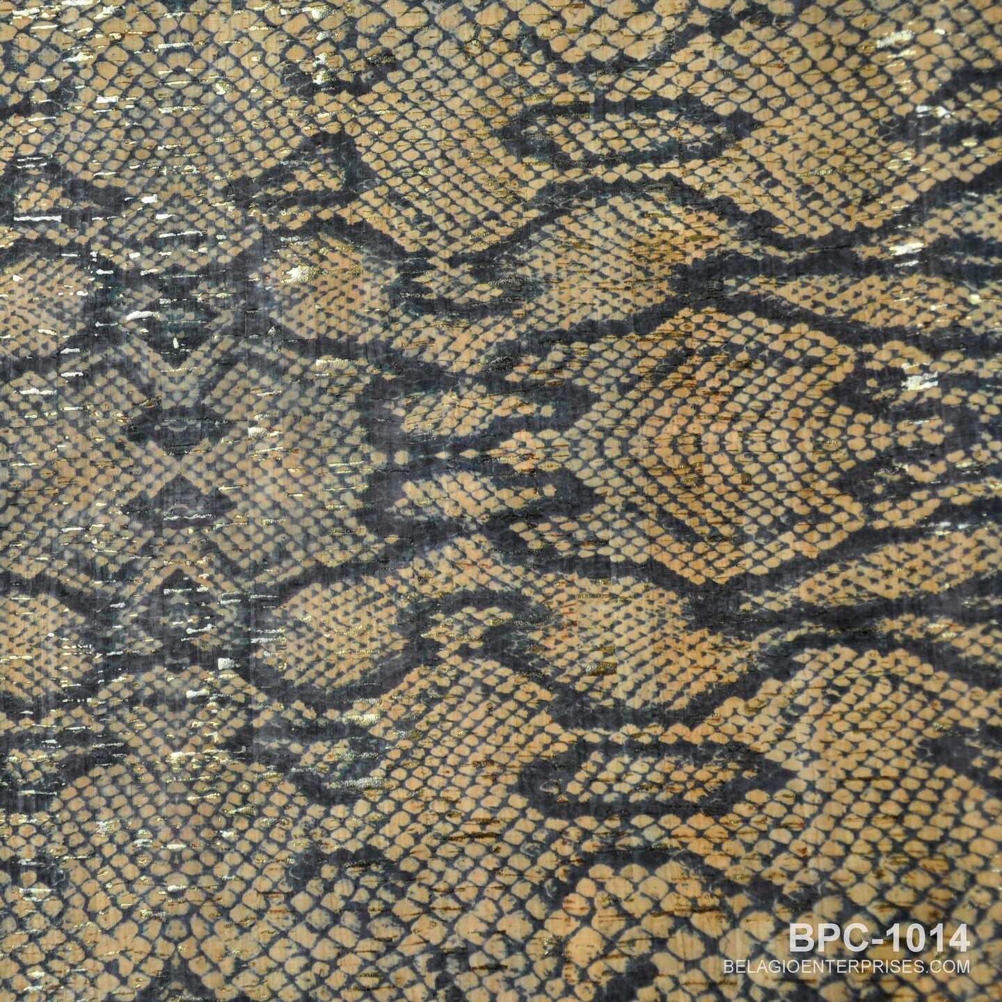 Belagio Cork Fabric, 18" x 15", Snake Print, Black Multi Michaels