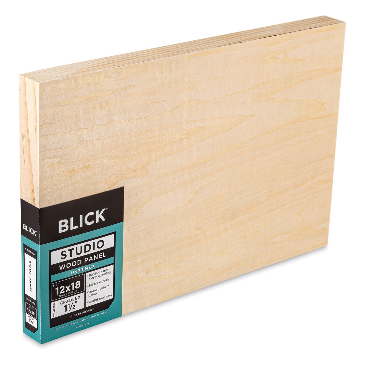 Blick Studio Artists' Wood Panels Gallery Cradle, 12" x 18", 11/2