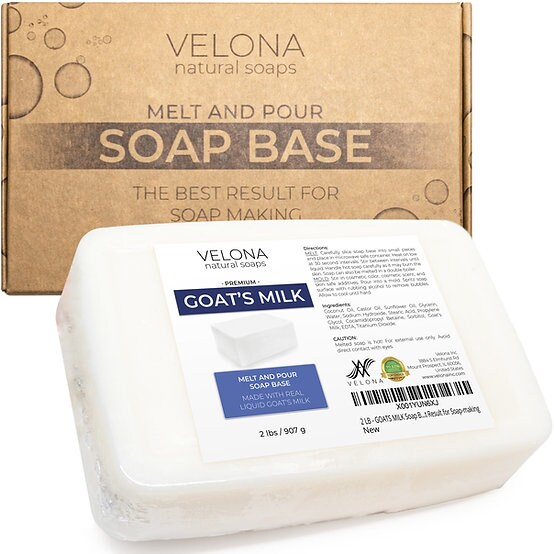 2 LB - GOATS MILK Soap Base by Velona | SLS/SLES free | Melt and Pour | Natural Bars For The Best Result for Soap-making…