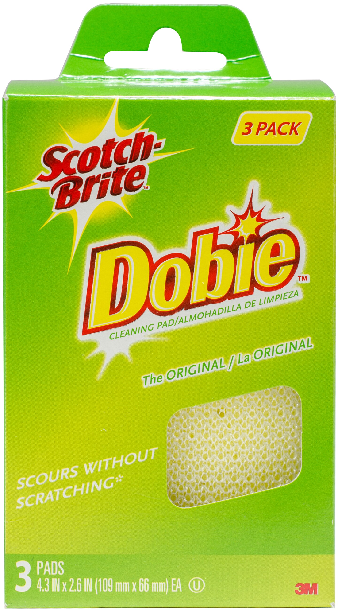 Scotch-Brite Dobie All-Purpose Cleaning Pad 3/Pkg-4.3"X2.6"