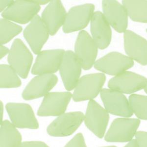 GemDuo 2-Hole Diamond Shaped Bead, Bondeli Matte Lime, GD0201-92924, 7.5 grams