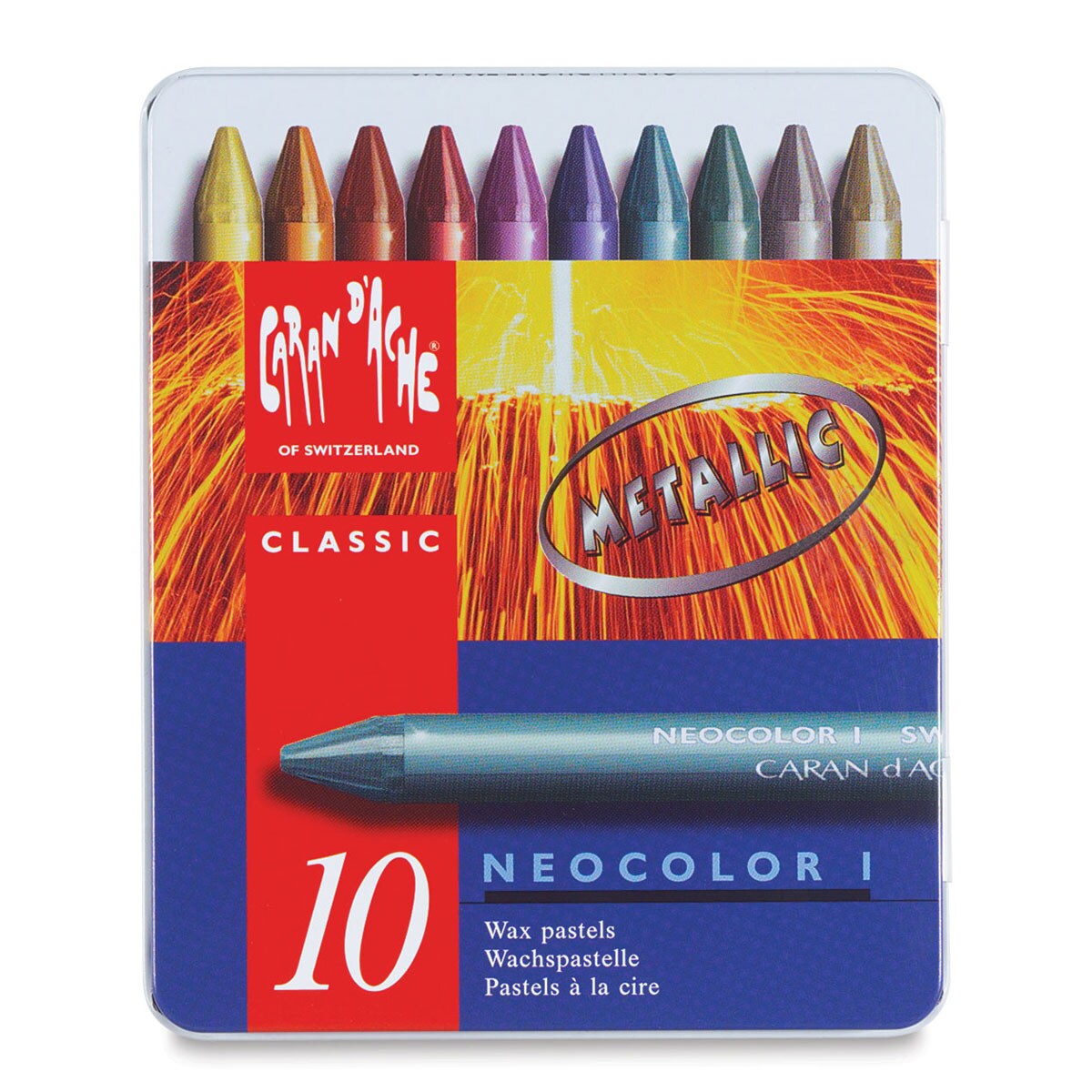 Caran d&#x27;Ache Neocolor I Wax Pastels - Metallics, Set of 10