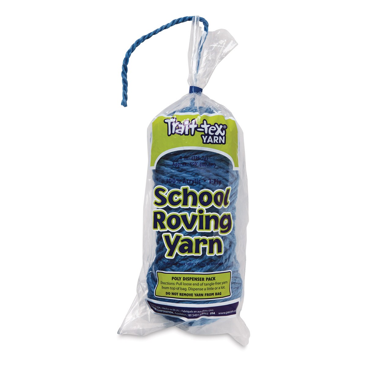 Trait-Tex School Roving Yarn - 8 oz, 3-Ply, Dark Blue