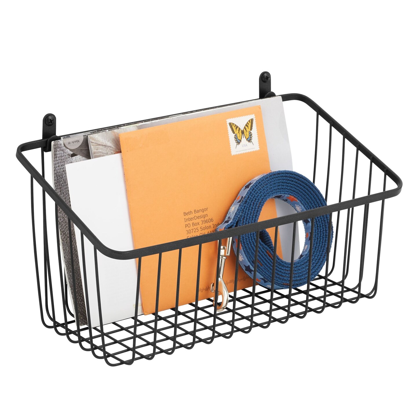 mDesign Metal Wall Mount Hanging Basket for Home Storage Michaels