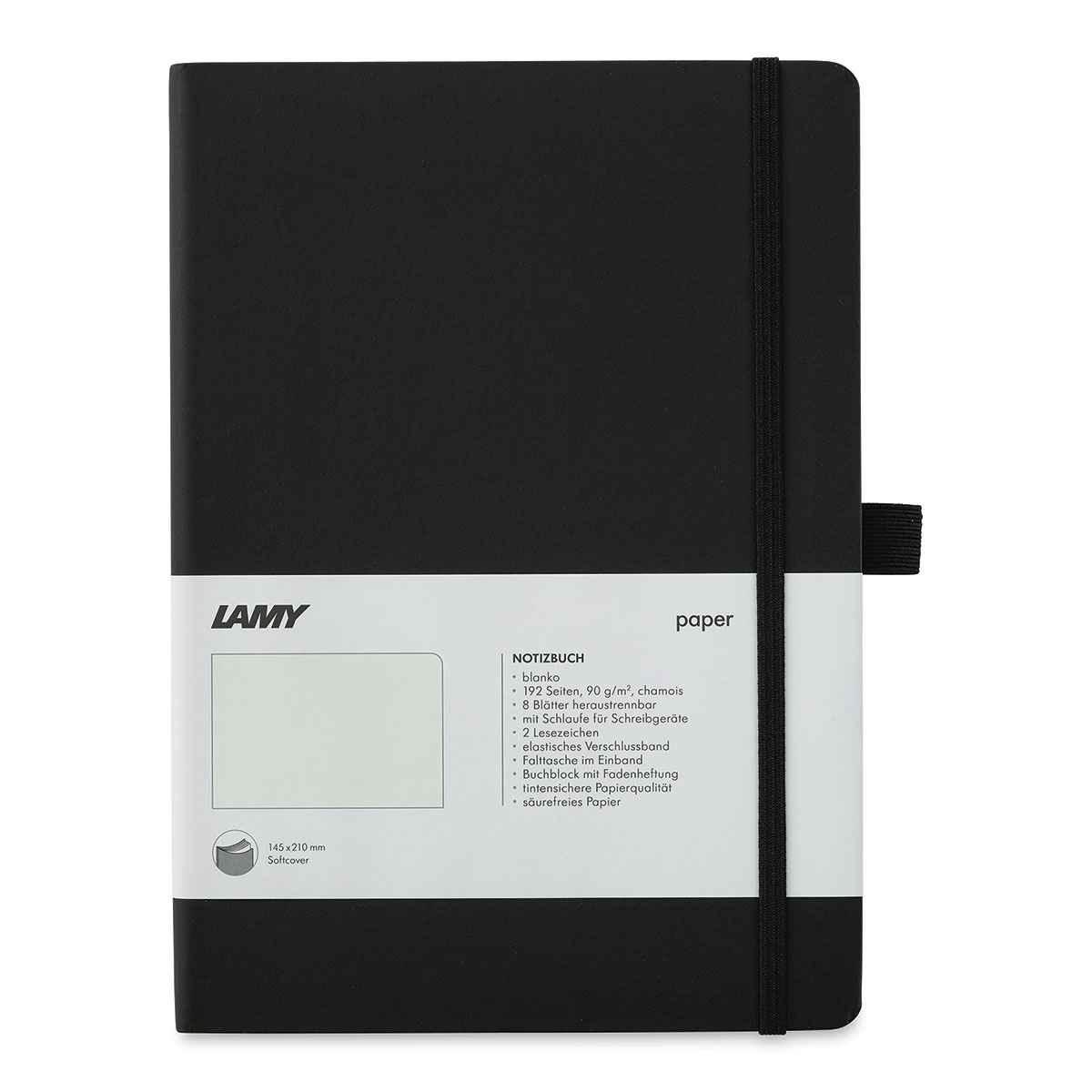 Lamy Softcover Notebook - Black, Blank, 8-1/4&#x22; x 5-3/4&#x22;