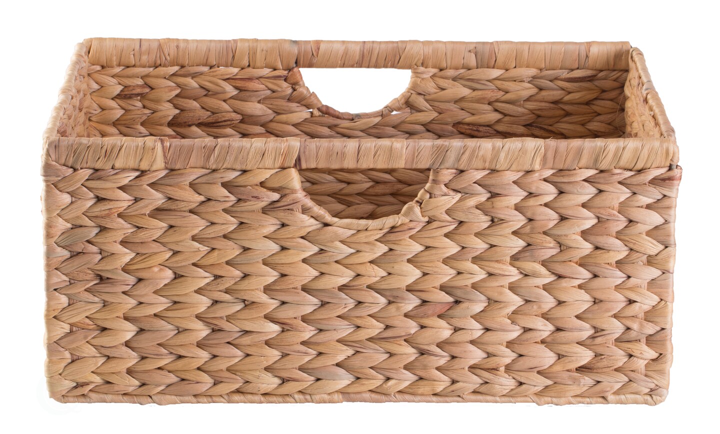 Vintiquewise Hyacinth Basket - Rustic Handwoven Multipurpose Foldable Storage Organizer Decorative Laundry Totes and Woven Storage Bin for Bedroom, Living Room, Bathroom, Pantry and Closet