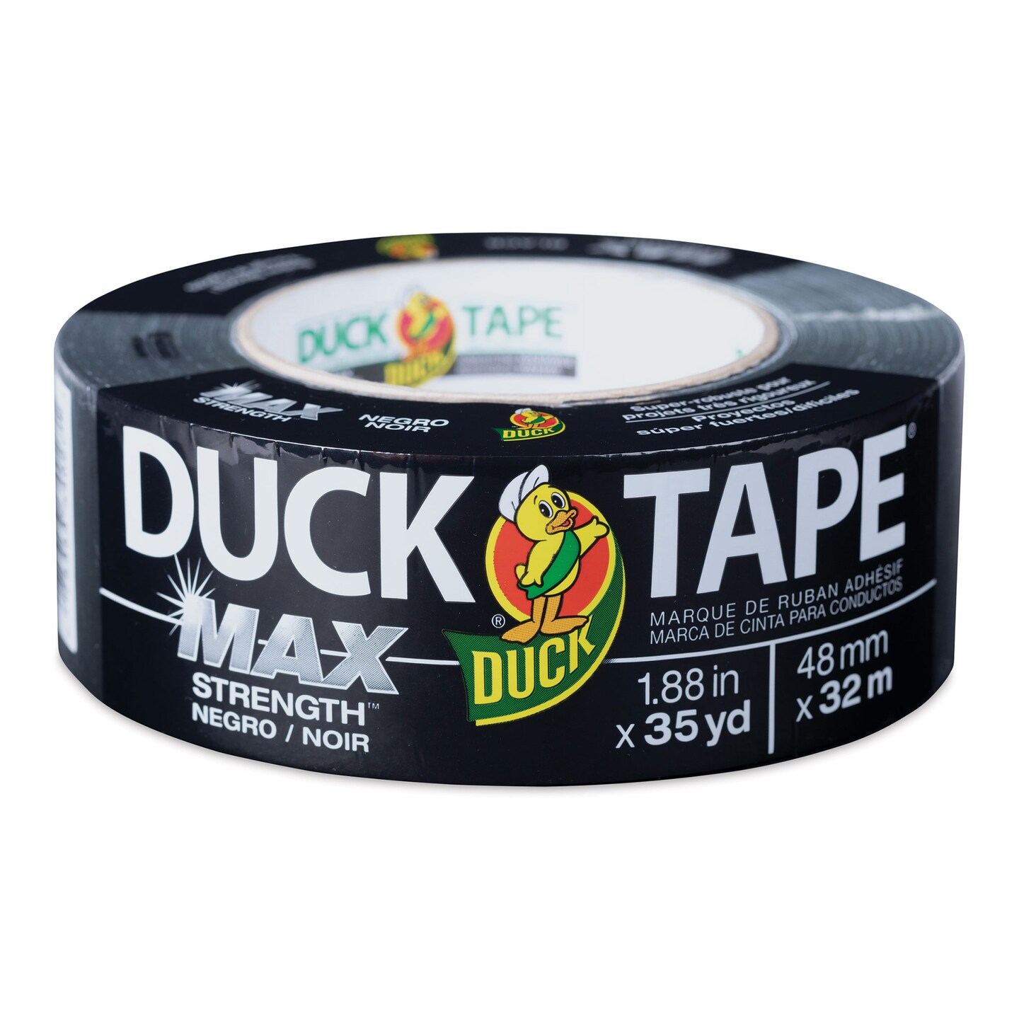 Duck Max Strength Tape - Black, 1.88&#x22; x 105 ft