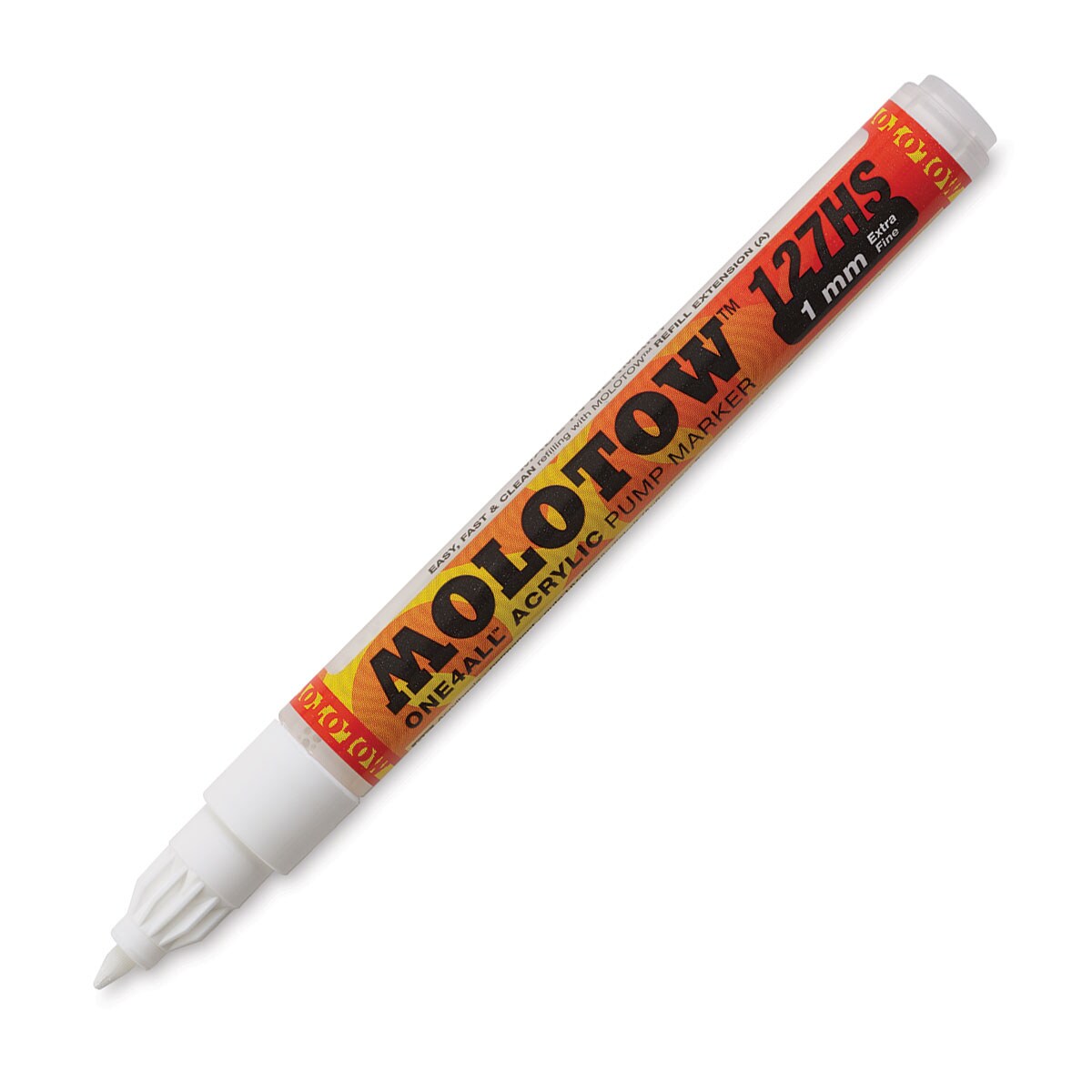 Molotow One4All Acrylic Marker - 1 mm Tip, Signal White, Extra Fine Tip