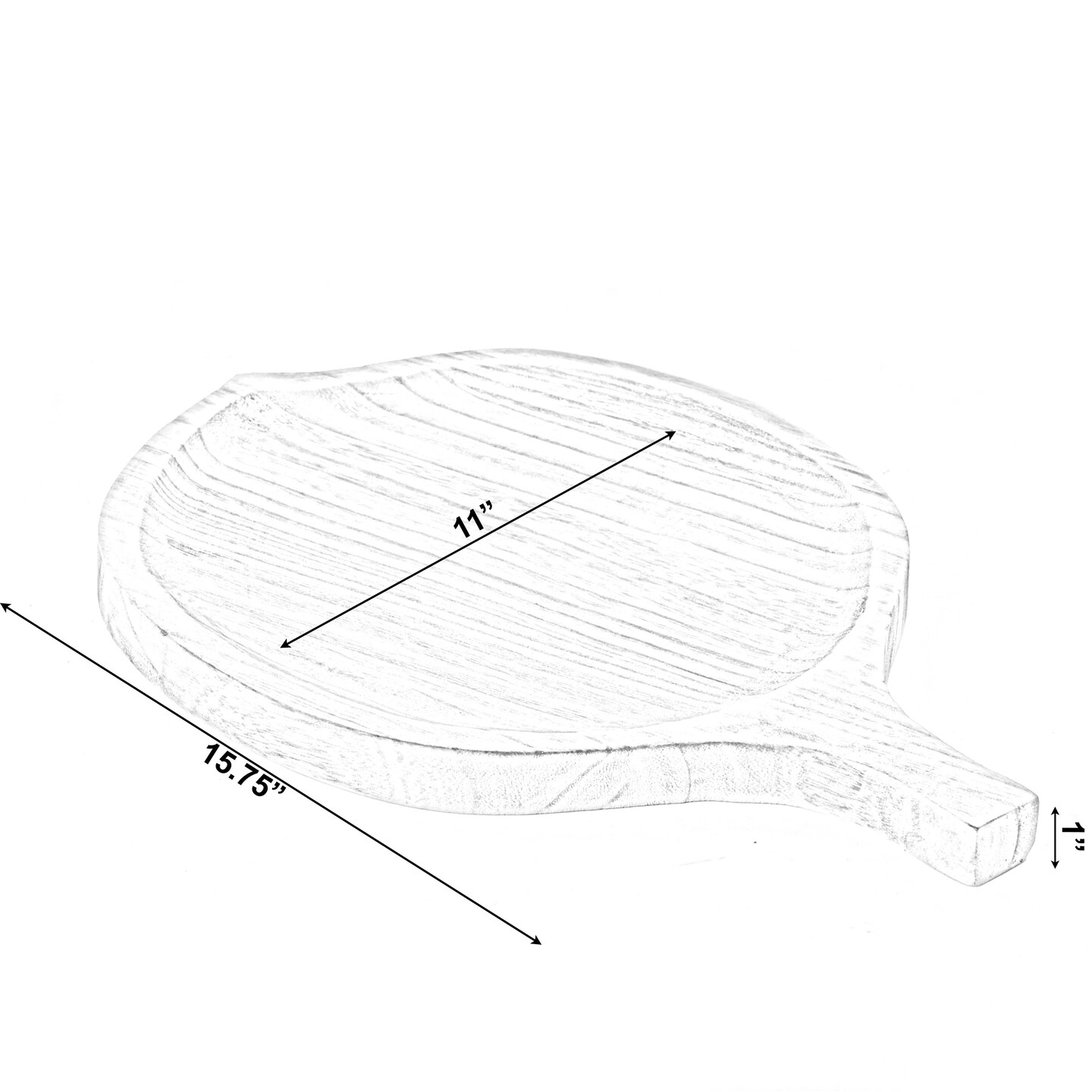 Wooden Leaf Shape Serving Tray Display Platter