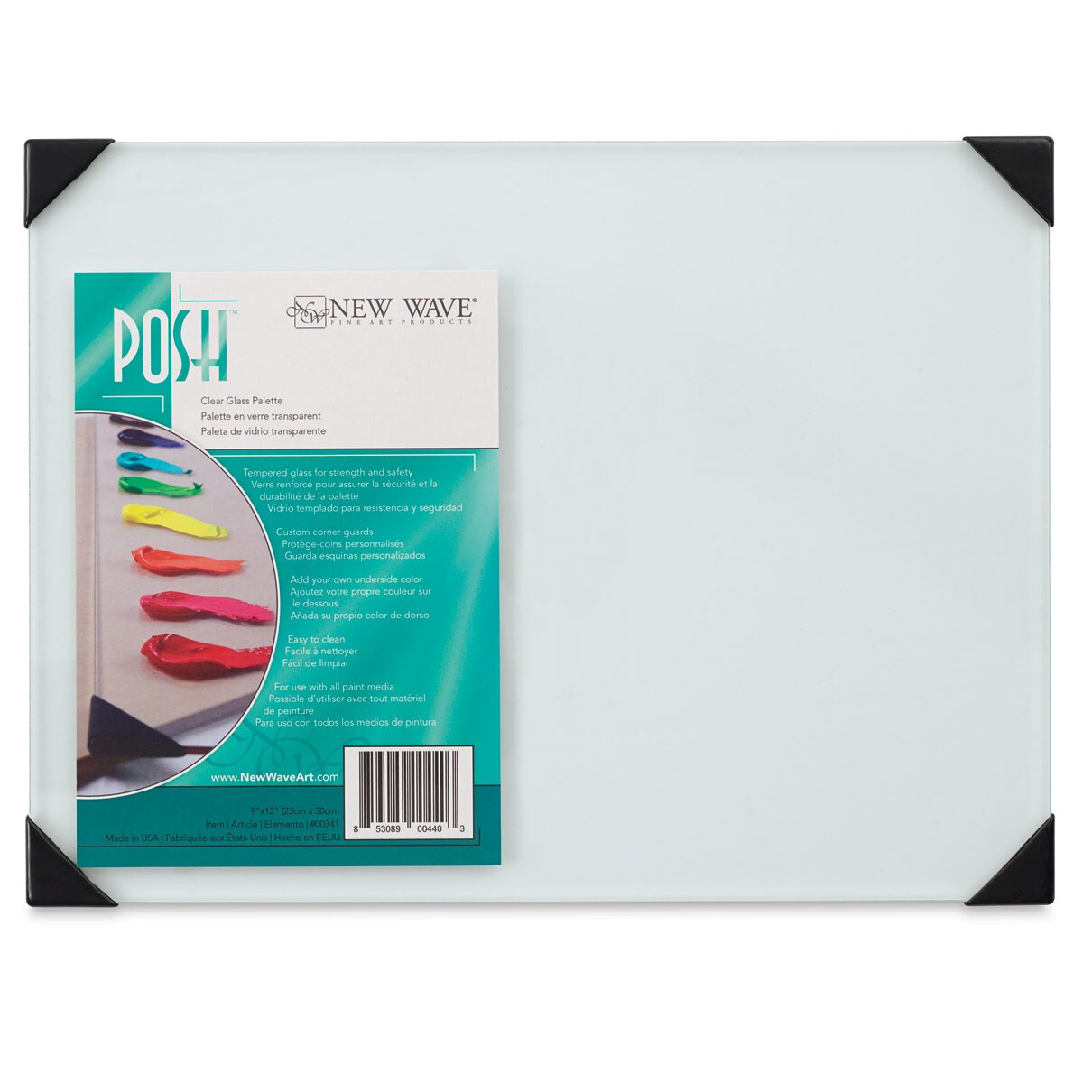 Posh Glass Tabletop Palette, Clear - 9&#x22; x 12&#x22;