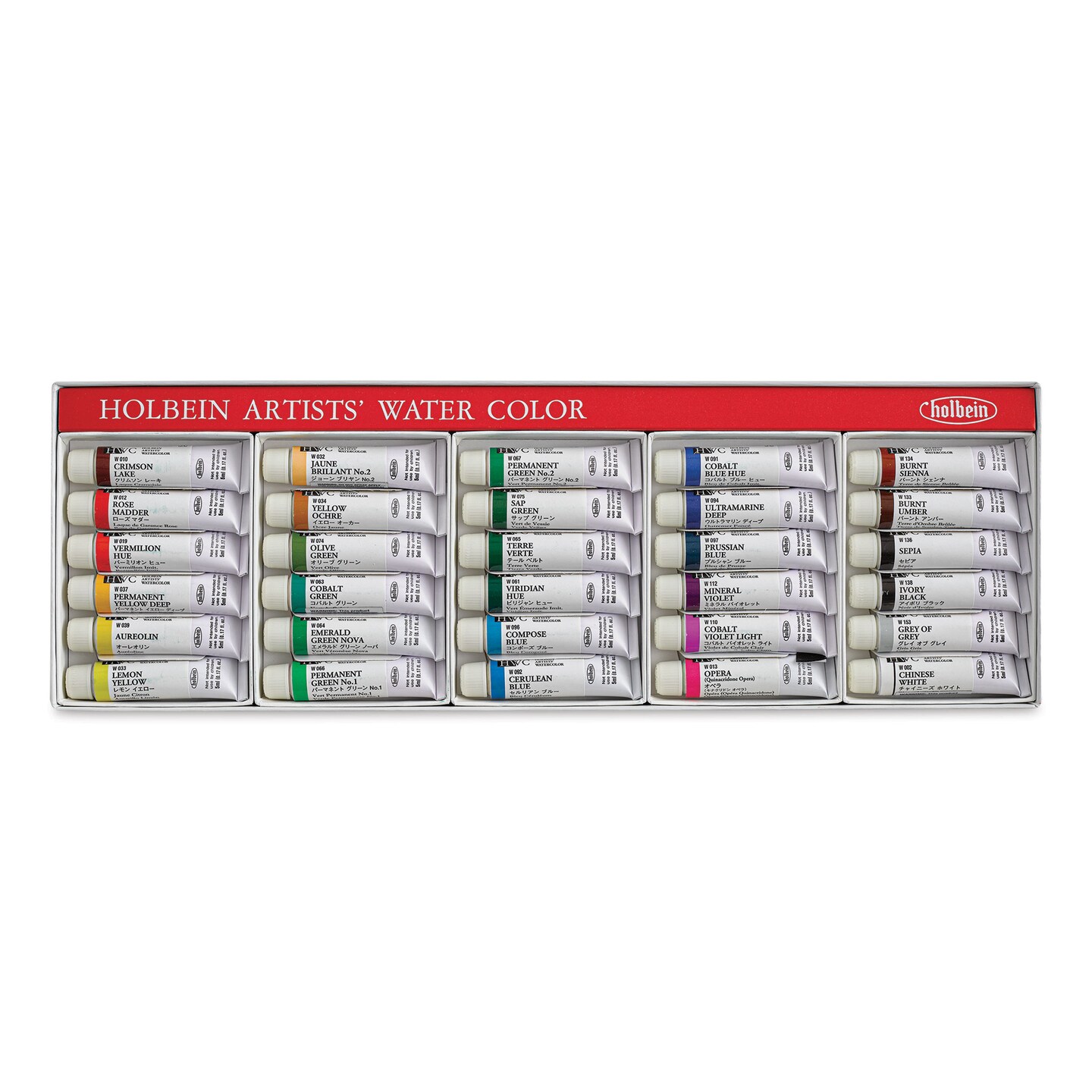 Holbein Artists&#x27; Watercolor - Assorted Colors, Set of 30, 5 ml