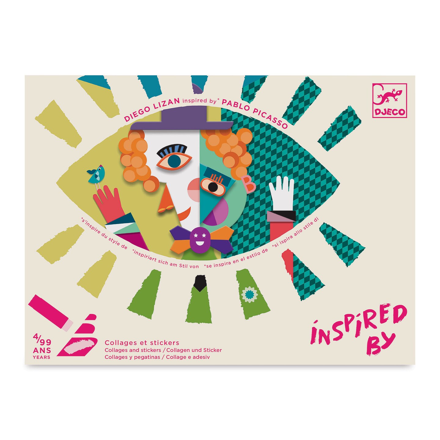 Djeco Inspired By Square Heads Collage and Stickers Kit | Michaels