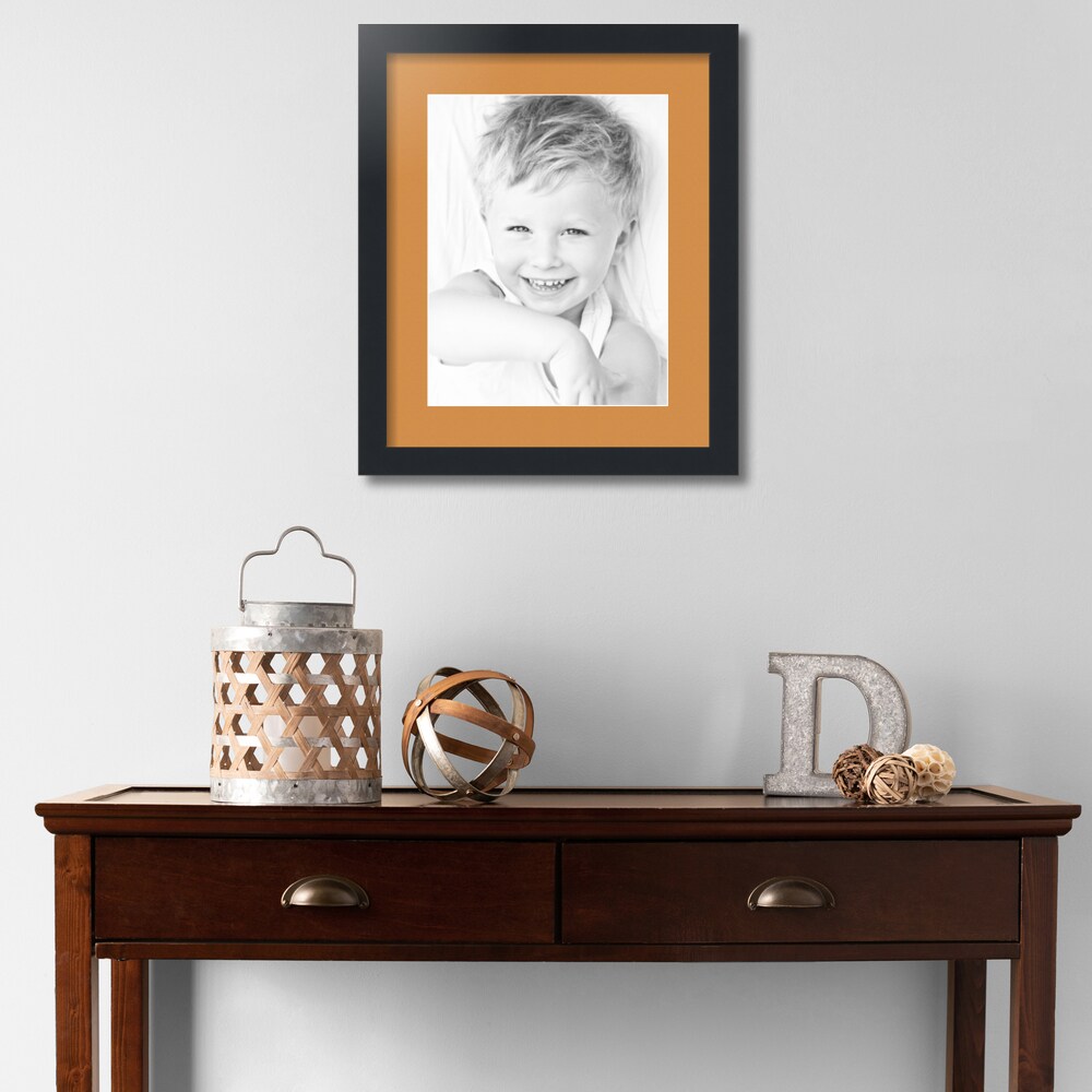 ArtToFrames Collage Photo Picture Frame with 1 - 10x13 inch Openings, Framed in Black with Over 62 Mat Color Options and Regular Glass (CSM-3926-641)