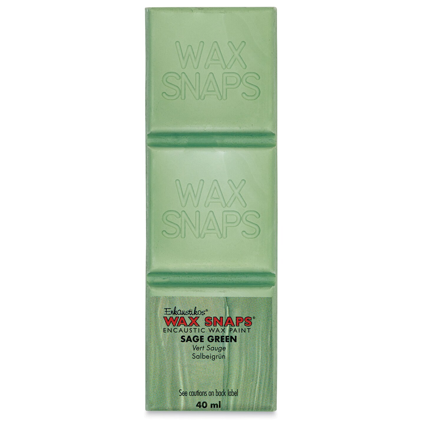 Enkaustikos Wax Snaps Encaustic Paints - Sage Green, 40 ml cake