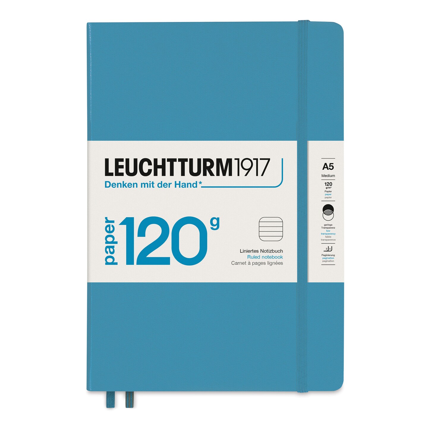Leuchtturm1917 Edition 120G Notebook - Stone Blue, 5-3/4&#x22; x 8-1/4&#x22;, Ruled