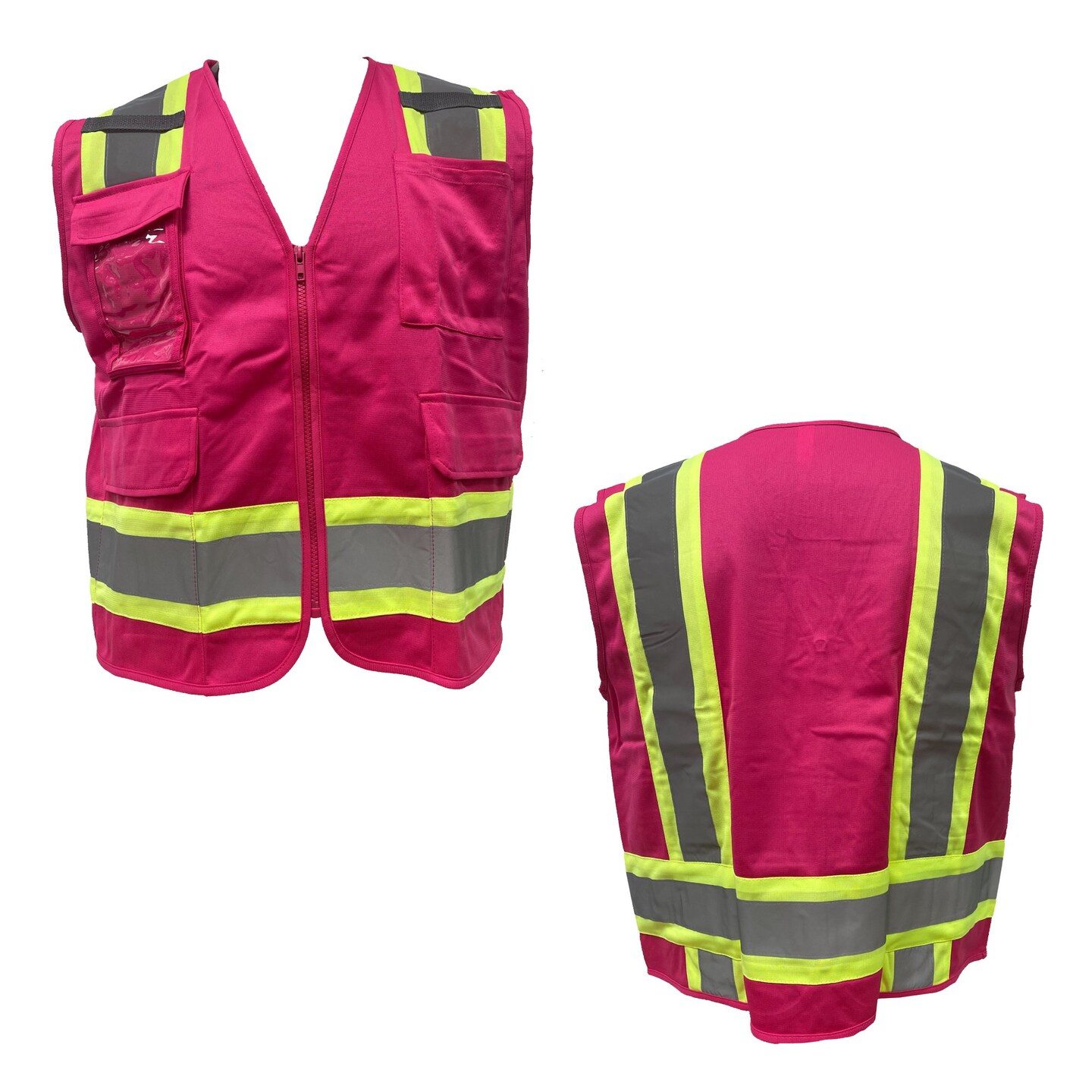 High Visibility Waistcoat Reflective Jacket Ropa De Trabajo, Safety Vest  With Zipper Closure, Security Work, High-visibility outdoor hoodie, Men's  safety thermal hoodie, Up to 2XL