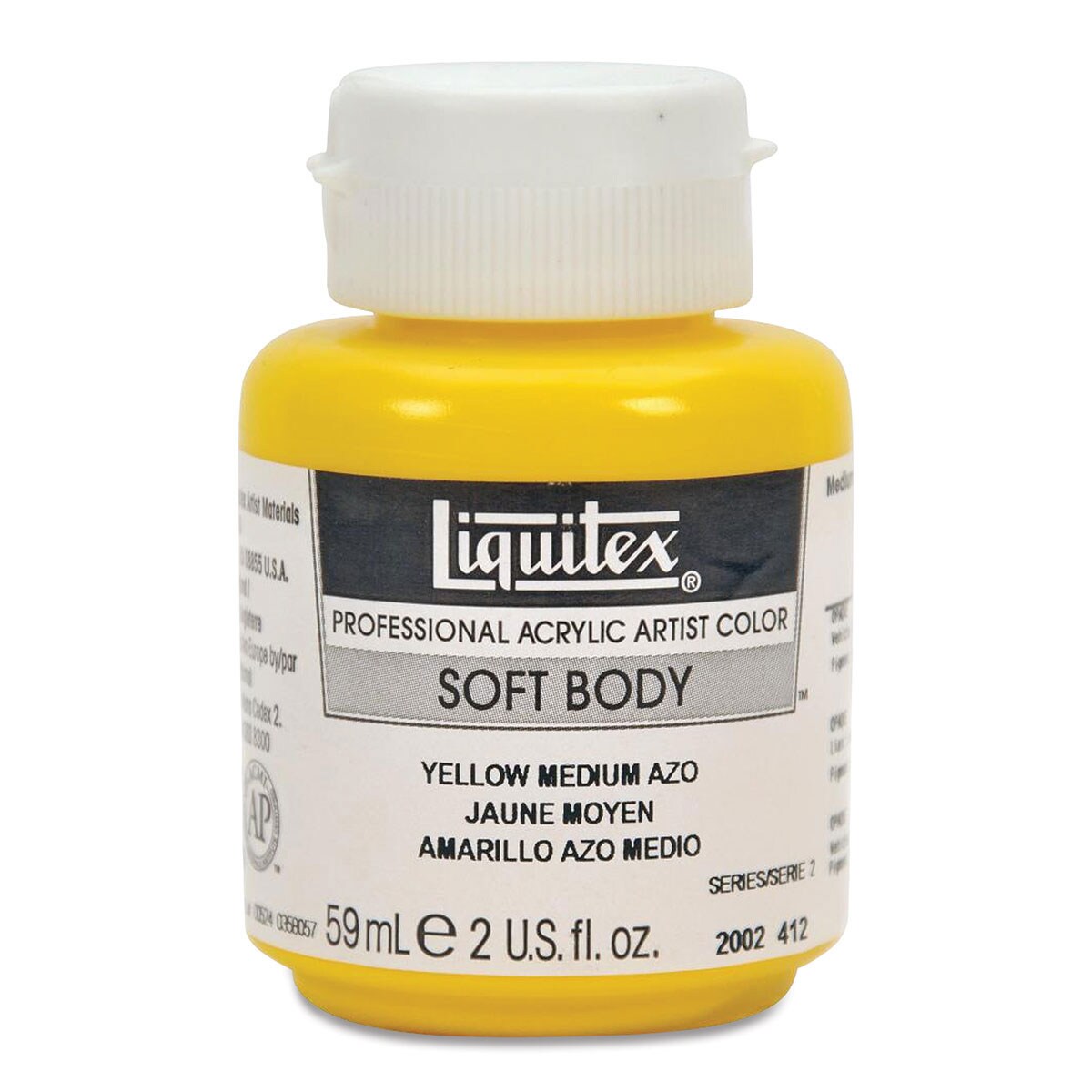 Liquitex Soft Body Artist Acrylics Yellow Medium Azo, 59 ml bottle