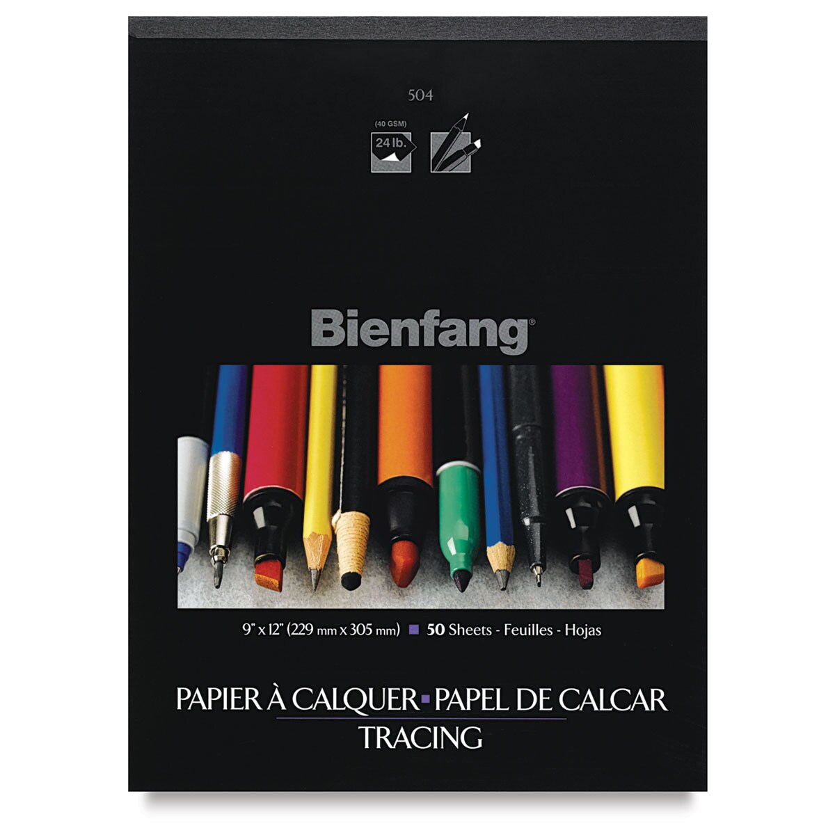 Bienfang Parchment 100 Tracing Paper Pad - 9" x 12", 50 Sheets