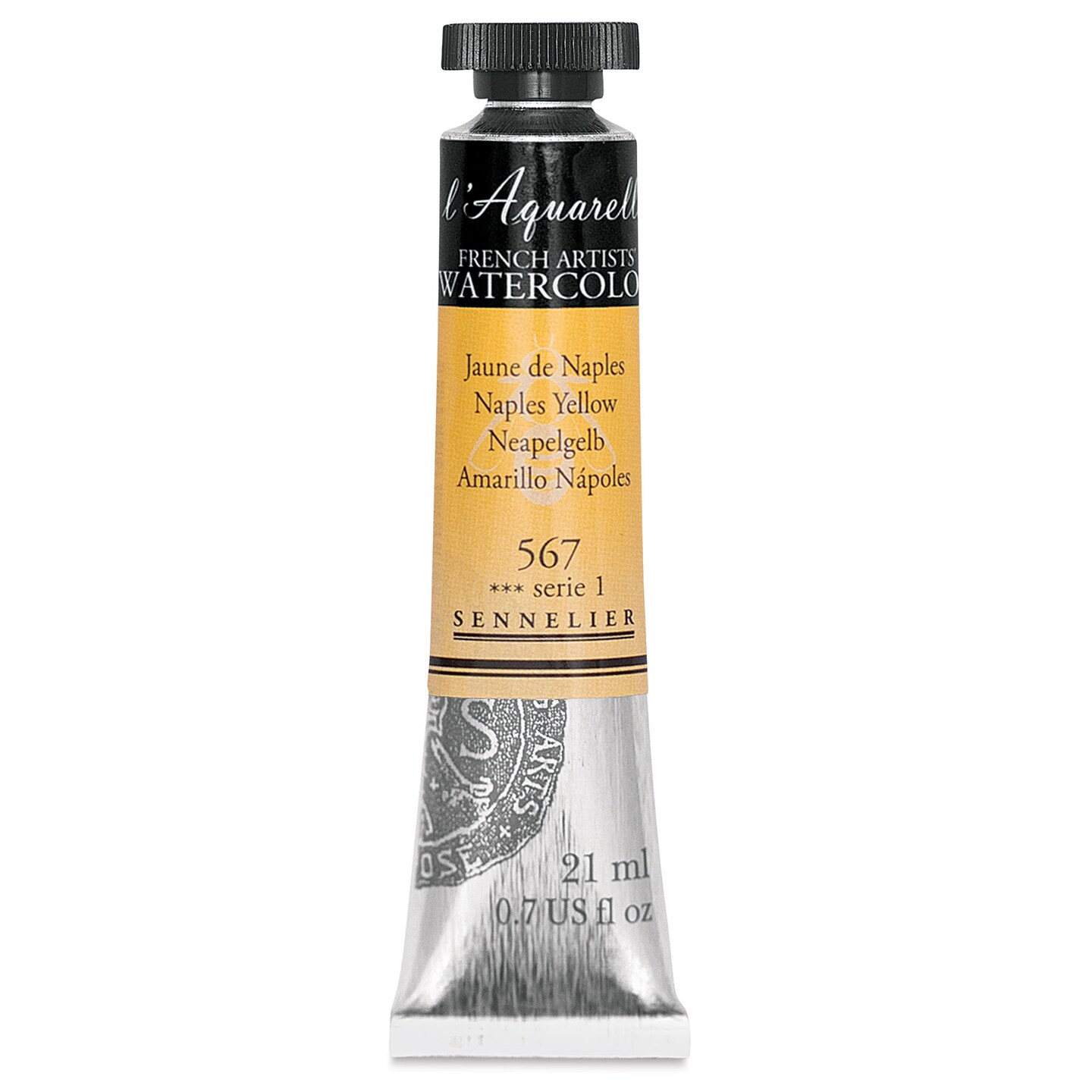 Sennelier French Artists&#x27; Watercolor - Naples Yellow, 21 ml, Tube