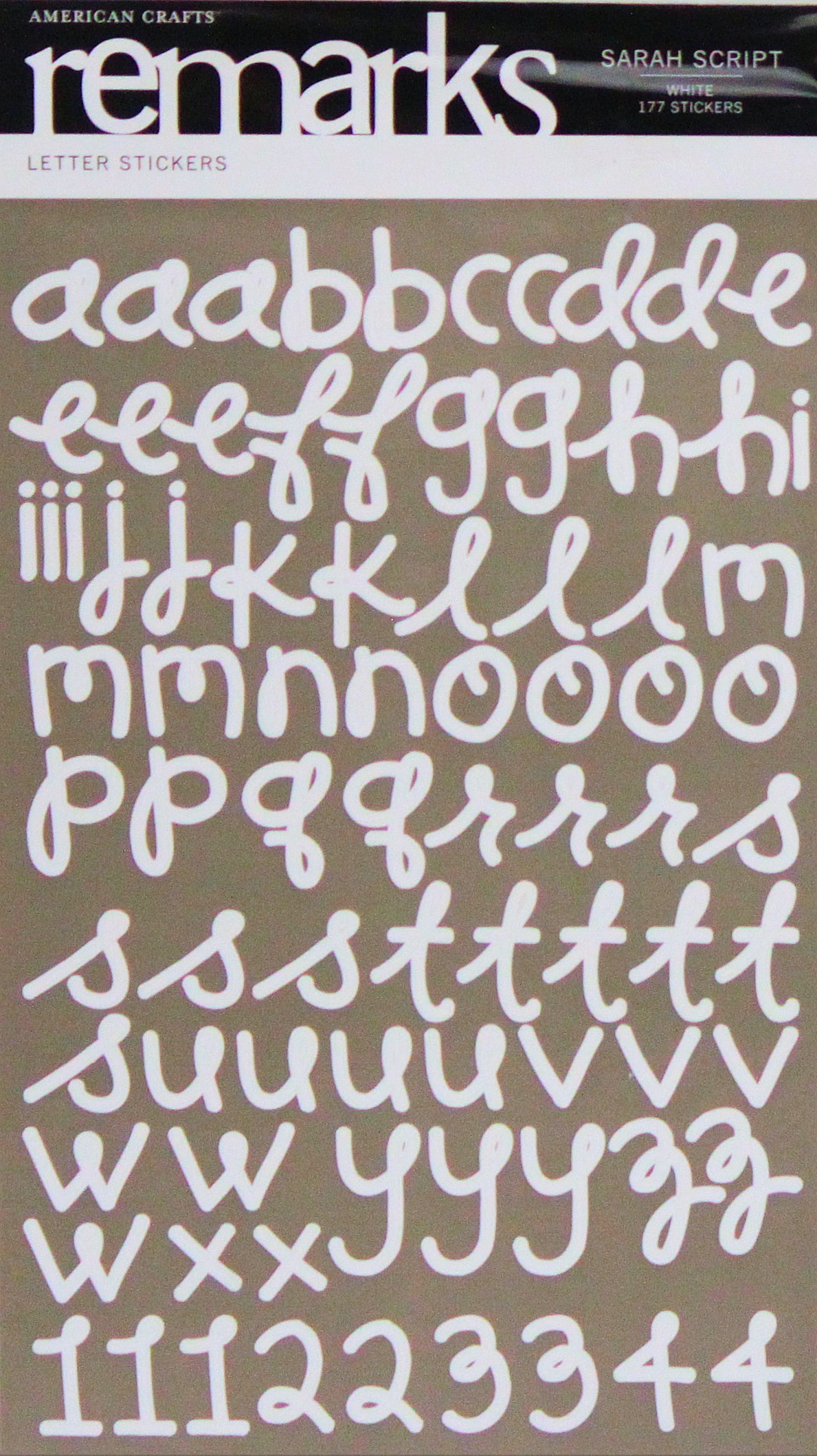 American Crafts Large Double-Sided Alphabet &#x26; Numbers Sticker