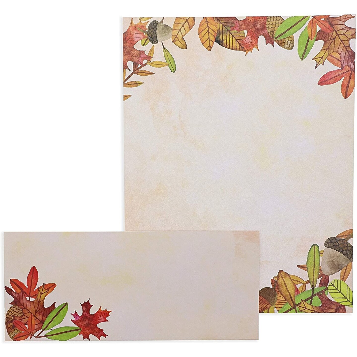 Thanksgiving Stationery Paper and Envelopes Set (8.5 x 11 In, 96 Pieces)