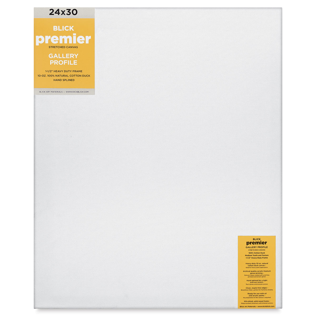 Blick Premier Stretched Cotton Canvas - Gallery Profile, Splined, 24&#x22; x 30&#x22;