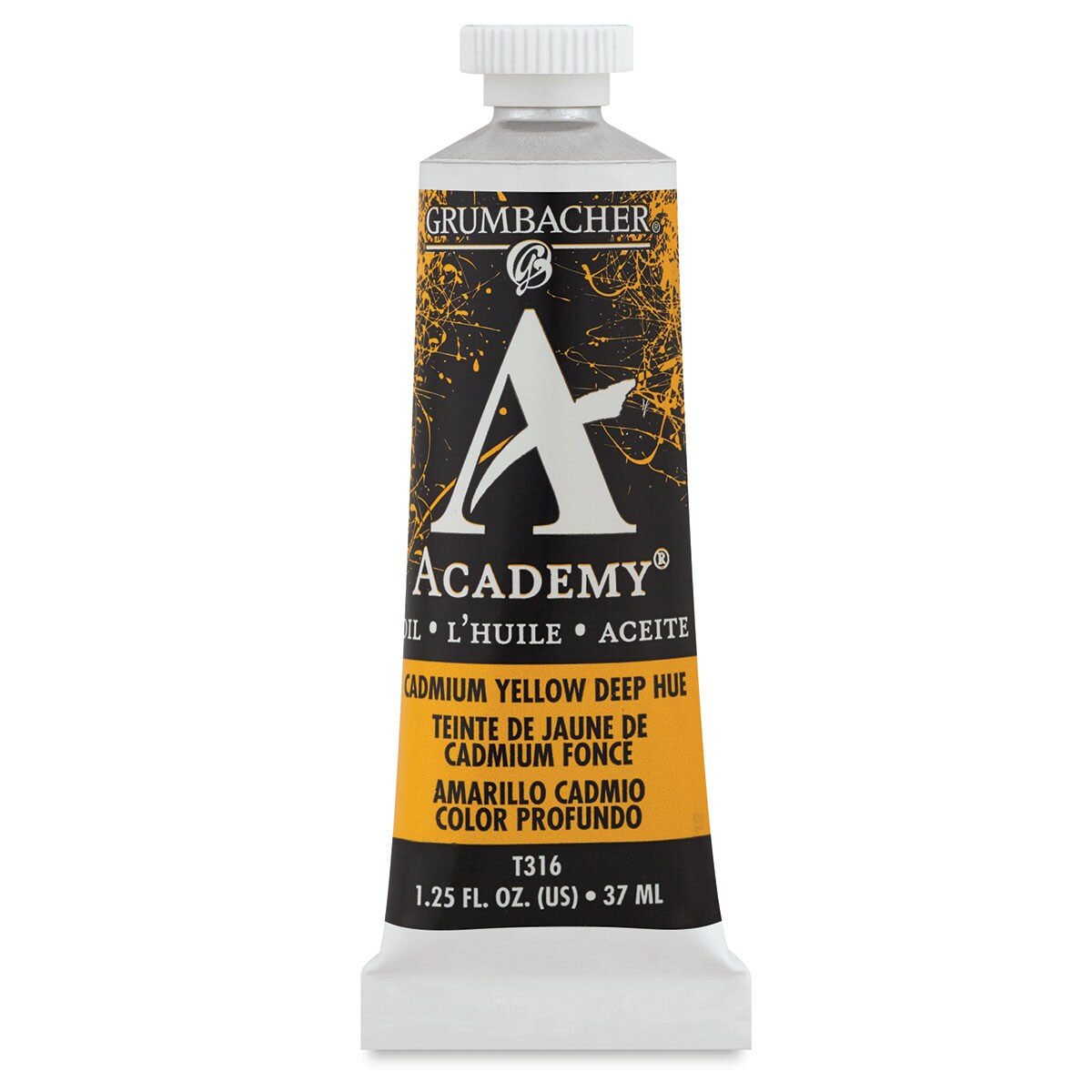 Grumbacher Academy Oil Color - Cadmium Yellow Deep Hue, 37 ml tube