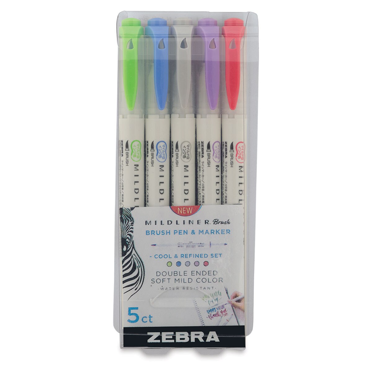 Zebra Mildliner Double Ended Highlighter Pens Cool & Refined