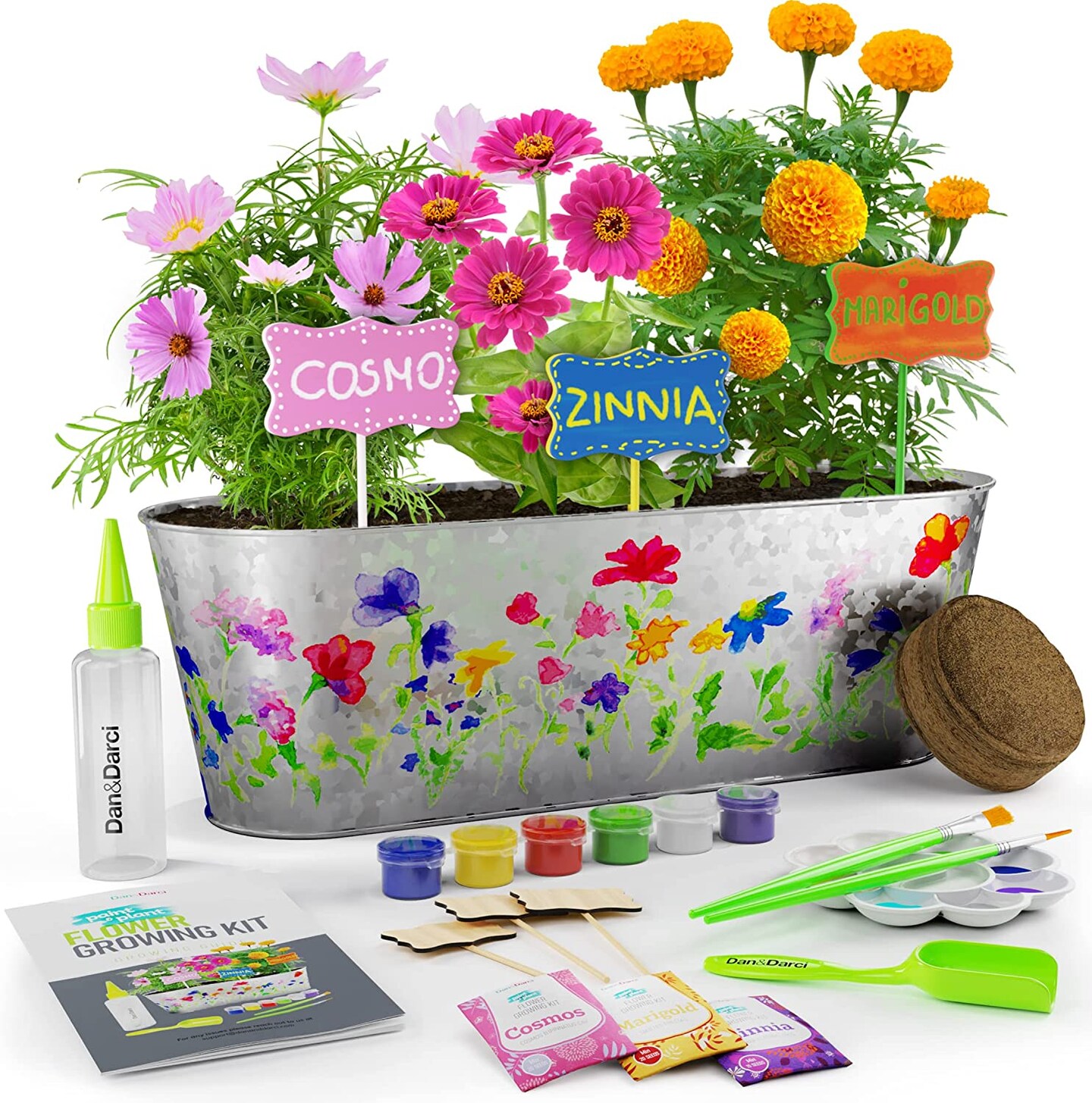 Paint &#x26; Plant Flower Craft Kit for Kids - Best Birthday Science Crafts Gifts for Girls &#x26; Boys Age 5 6 7 8-12 Year Old Girl Gift - Children Gardening Kits, Art Projects Toys for Ages 5-12 years
