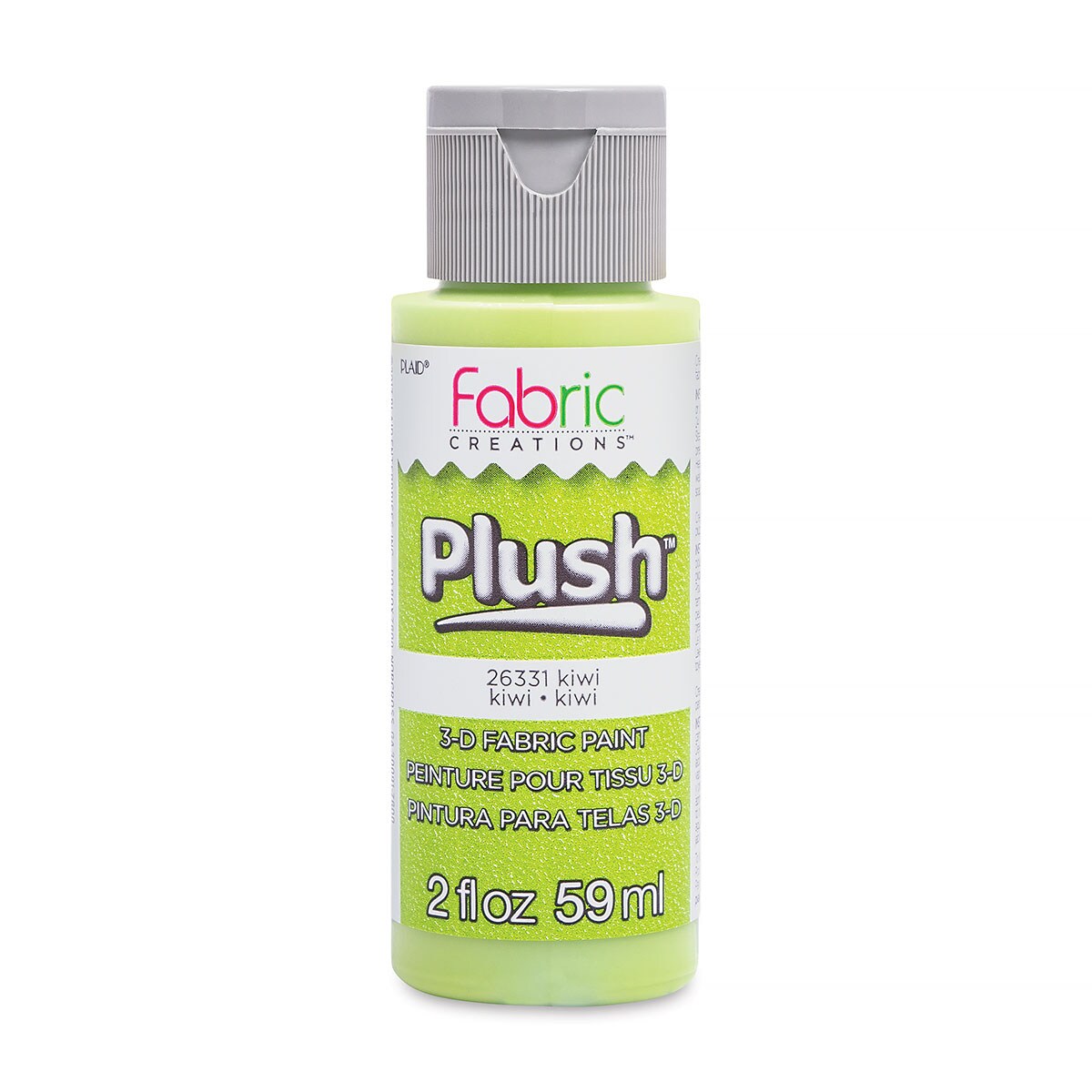 Plaid Fabric Creations Plush 3-D Fabric Paint - Kiwi, 2 oz, Color ...