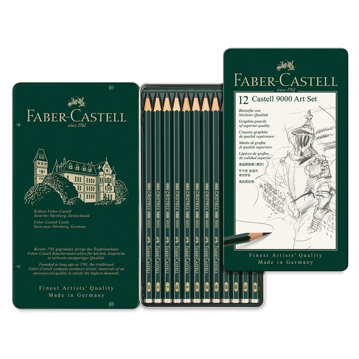 Faber-Castell 9000 Pencil Set - Art Drawing Set, Set of 12