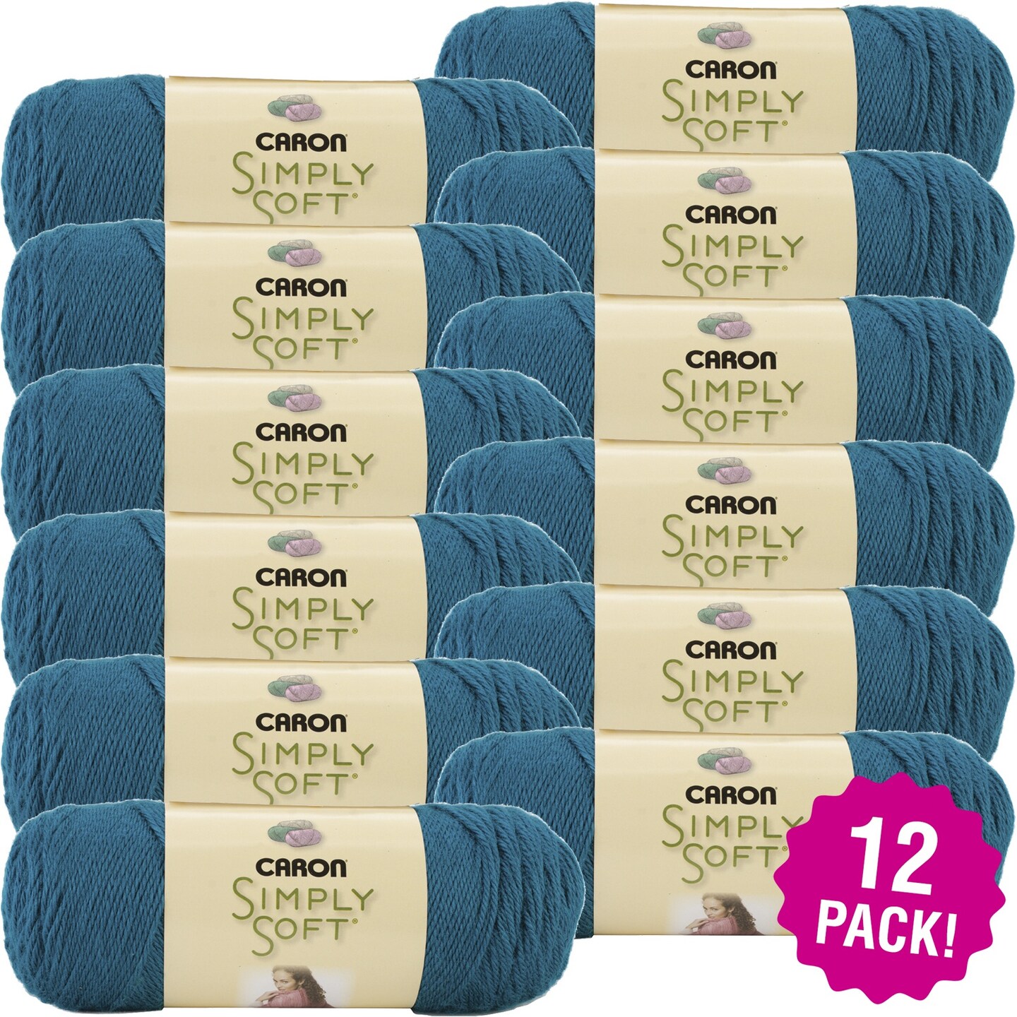 Multipack of 12 - Caron Simply Soft Collection Yarn-Pagoda