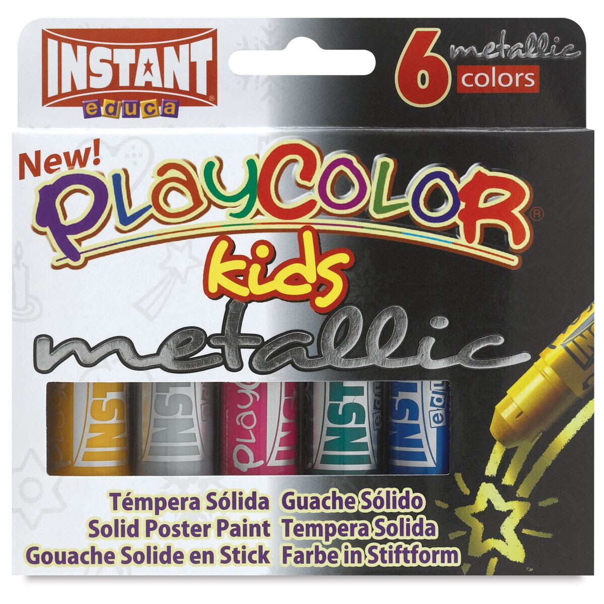 Playcolor - Metallic Colors, Set of 6, Standard Size