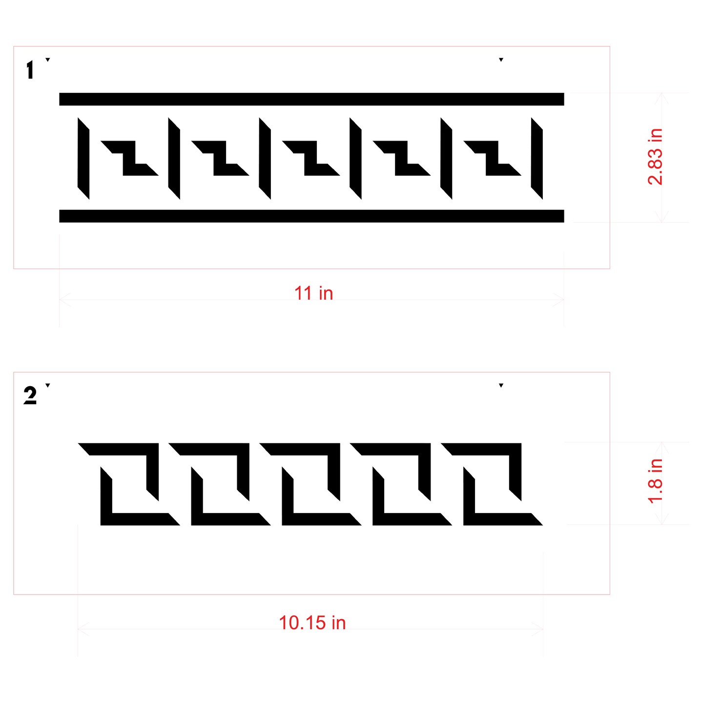 Greek Key Wall Stencil | 2651 by Designer Stencils | Pattern Stencils | Reusable Stencils for Painting | Safe &#x26; Reusable Template for Wall Decor | Try This Stencil Instead of a Wallpaper | Easy to Use &#x26; Clean Art Stencil Pattern