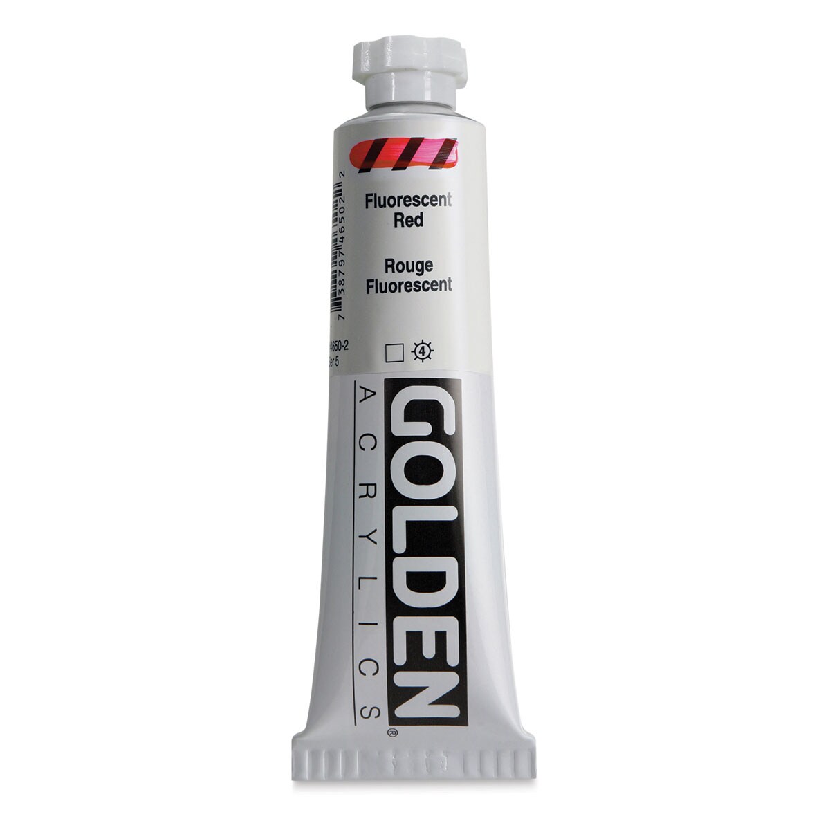 Golden Heavy Body Artist Acrylics - Fluorescent Red, 2 oz Tube