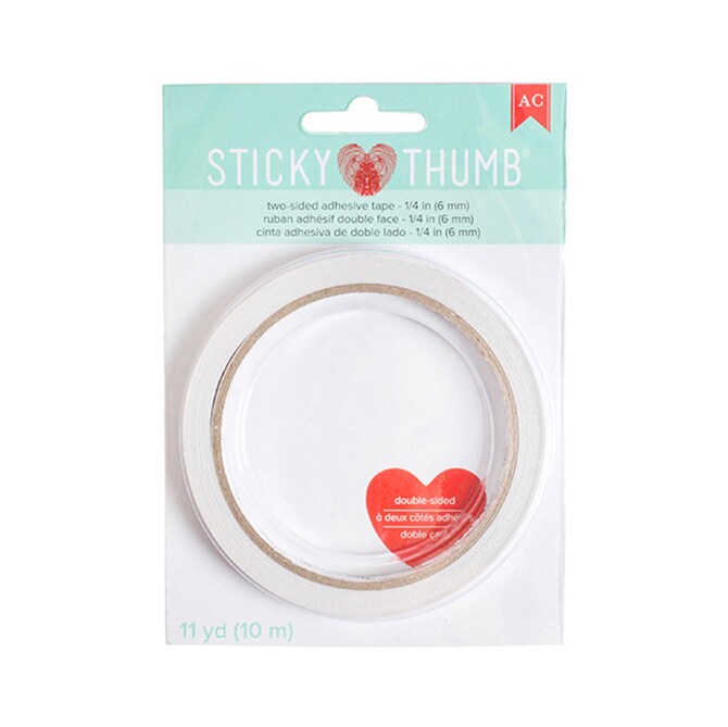Sticky Thumb Double-Sided Tape 1/4"x11 Yards-Clear 340265 by American Crafts