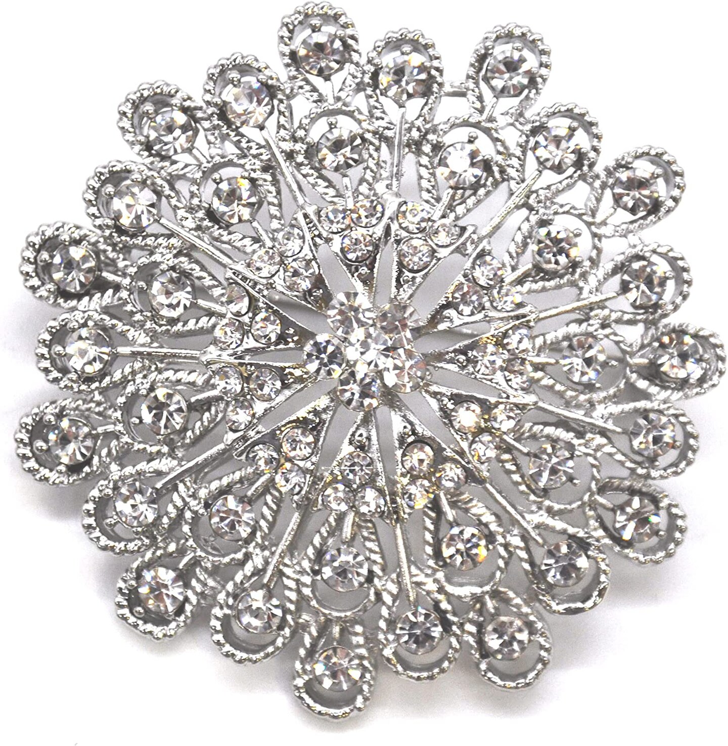 Belagio Rhinestone Brooch, 2.5