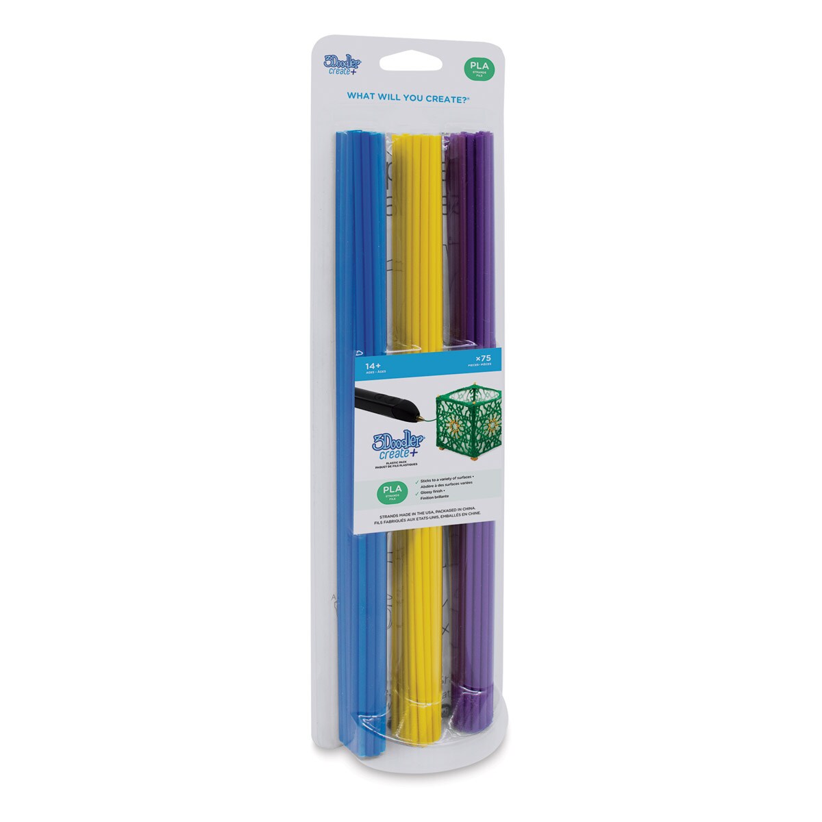 3Doodler PLA Plastic Refill - Tie Dye, Pkg of 75