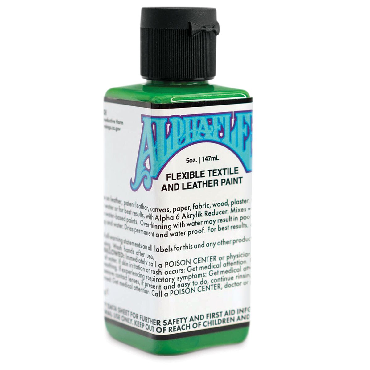 Alpha6 AlphaFlex Textile and Leather Paint - Alpha Green, 147 ml, Bottle