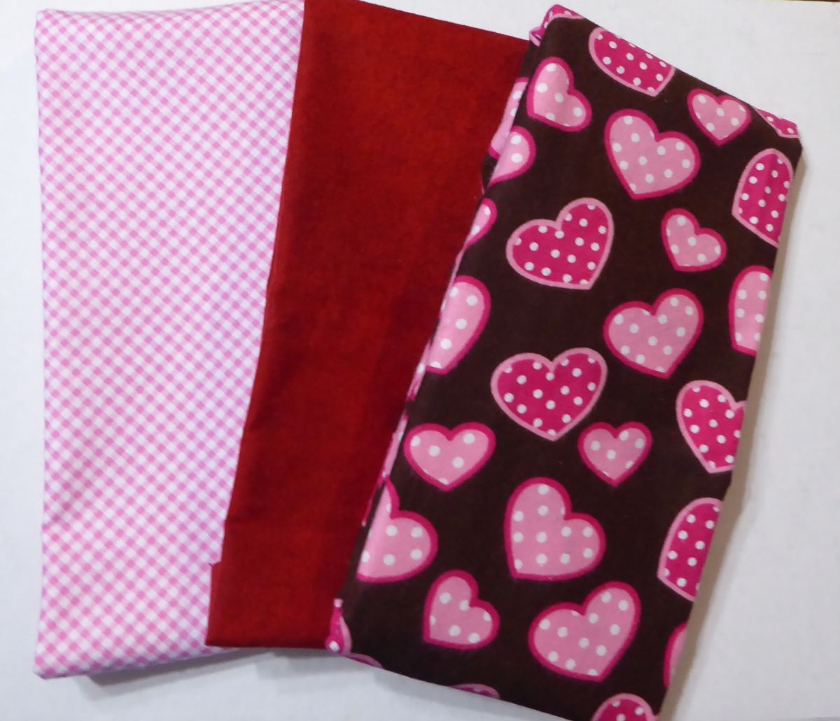 Pink Hearts and Gingham and Red Flannel 2yrd 11in