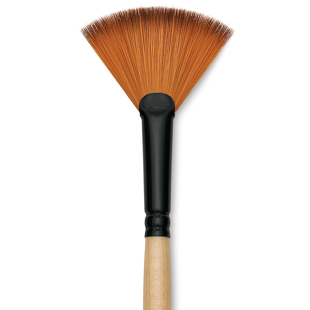 Dynasty Black Gold Brush - Fan, Long Handle, Size 6
